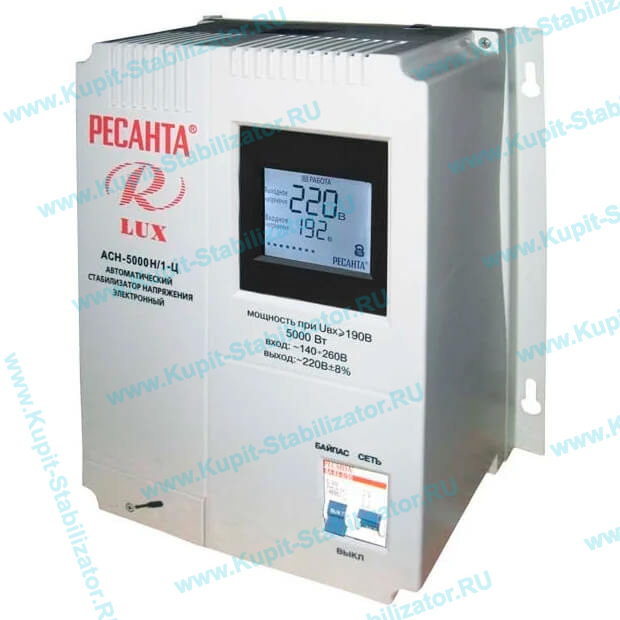 Купить в Грозном: Стабилизатор напряжения Ресанта LUX АСН-5000Н/1-Ц цена